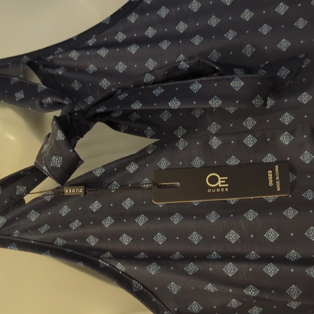 Ouges Women's Navy Blue Sleeveless Dress - Size L… - image 7